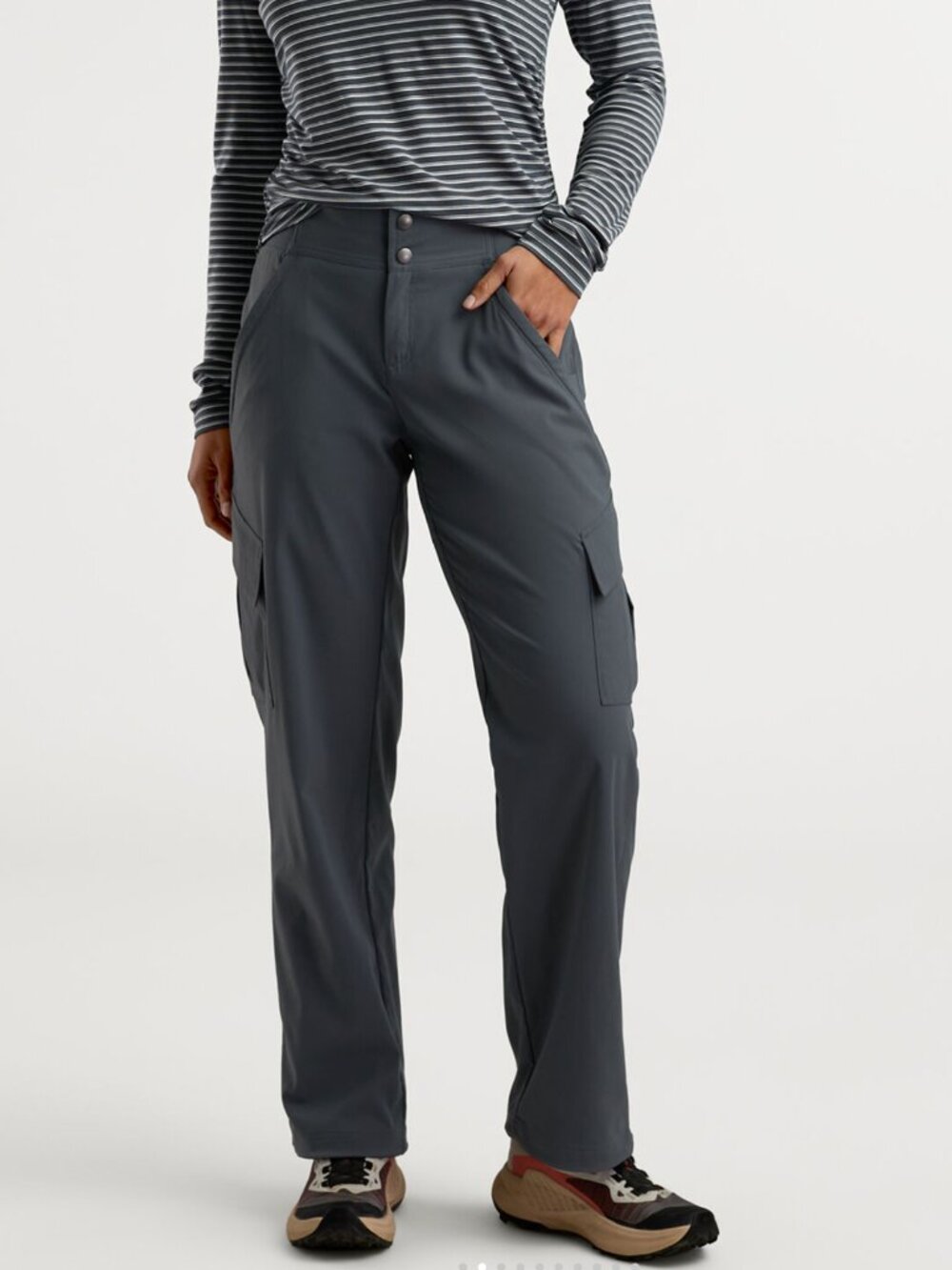 Title Nine Recycled Clamber Cargo Hiking Outdoor Pants Gray Women's 8 / M $120